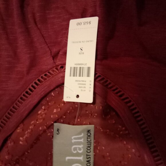 Anthropologie Dolan Left Coast Womens Small V-Neck 3/4 Sleeve Maisy Top Pink - Picture 5 of 9